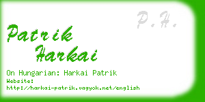 patrik harkai business card